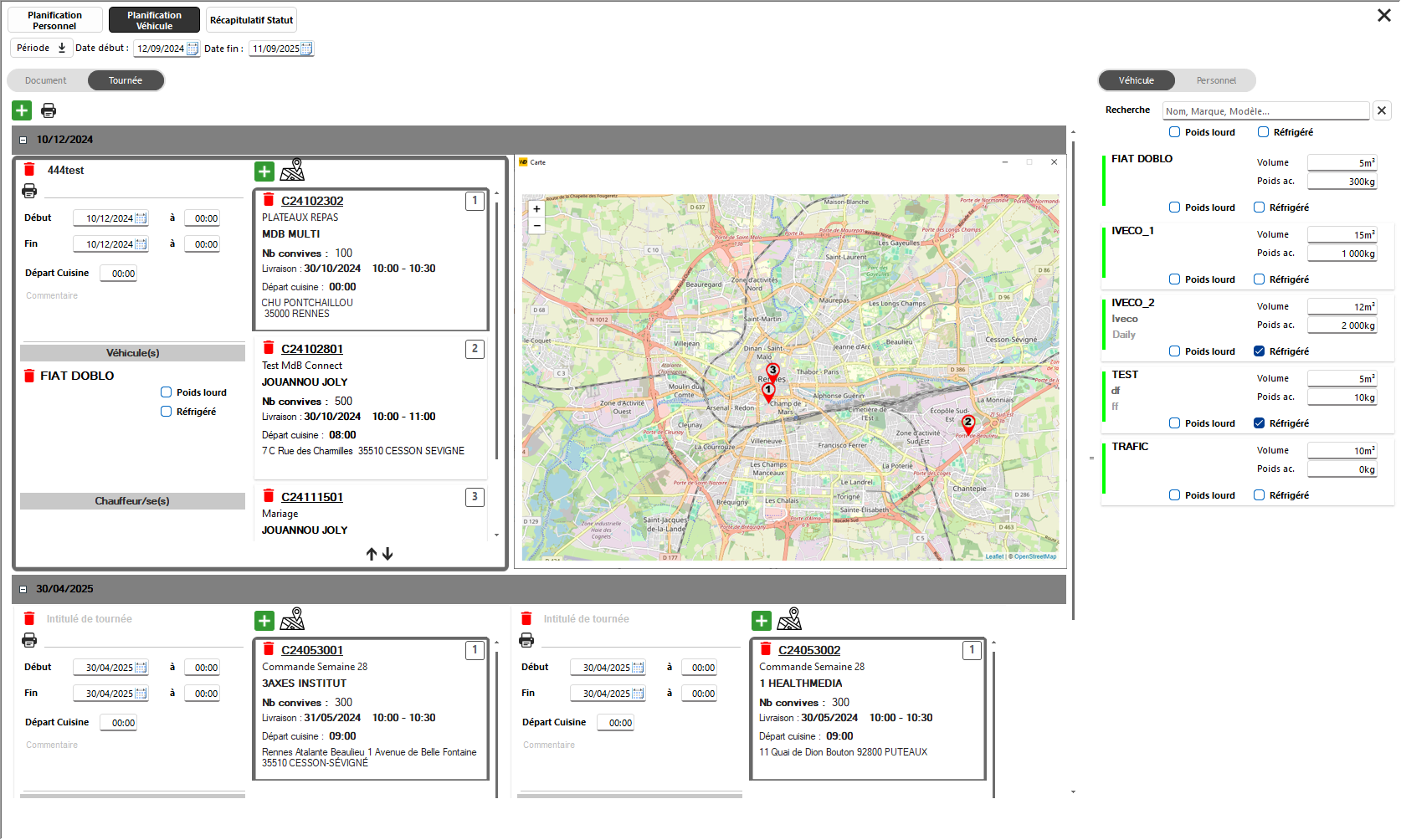 Planification Personnel et Véhicules